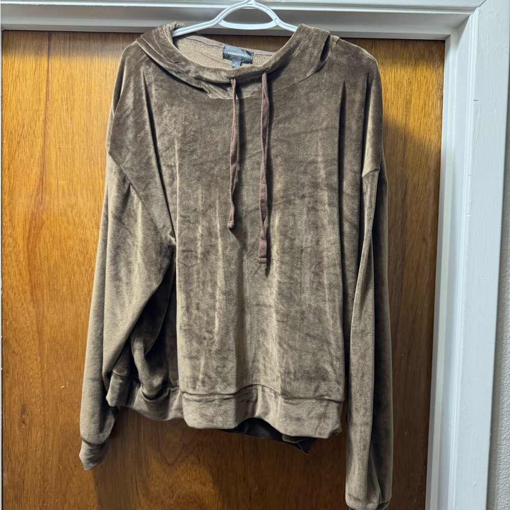 Summersalt Chocolate Brown Hoodie + Pants Set 2XL
